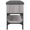 vidaXL Banco zapatero madera de ingenier&iacute;a gris Sonoma 82x32x45 cm