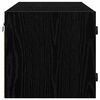 vidaXL Mueble de pared Roble Negro 102 x 37 x 35 cm