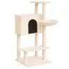 vidaXL Rascador para gatos con postes de sisal crema 108,5 cm