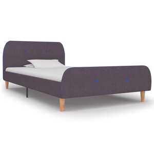 vidaXL Estructura de cama sin colch&oacute;n tela taupe 90x200 cm