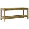 vidaXL Banco de jard&iacute;n de madera maciza de pino 108x35x45 cm