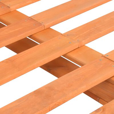 vidaXL Estructura de cama de palés madera maciza pino marrón 180x200cm