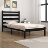 vidaXL Estructura de cama individual peque&ntilde;a sin colch&oacute;n madera negro