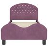 vidaXL Cama para niños con cabecero Morado 80 x 160 cm Terciopelo