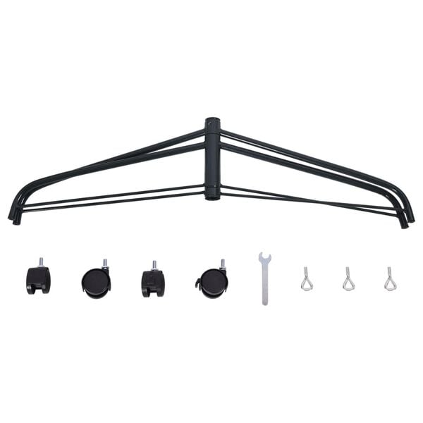 vidaXL Soporte de árbol de Navidad con ruedas 77x71x25 cm