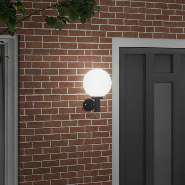 vidaXL Luz de pared exterior Negro 28 x 25 x 38 cm