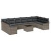 vidaXL Conjunto de sof&aacute; de jard&iacute;n 11 pcs Negro rat&aacute;n sint&eacute;tico