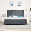 vidaXL Cama tipo Box Spring Gris oscuro 180 x 200 cm Terciopelo