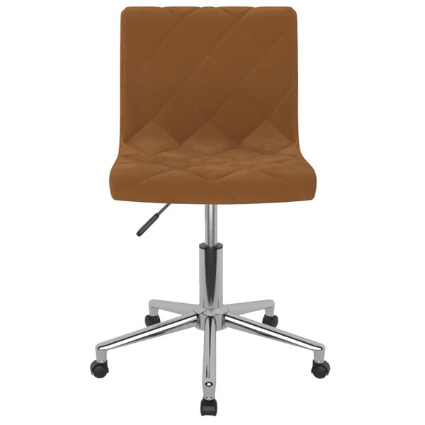 vidaXL Sillas de comedor giratorias 4 unidades terciopelo marr&oacute;n