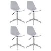 vidaXL Sillas de comedor giratorias 4 unidades PP blanco