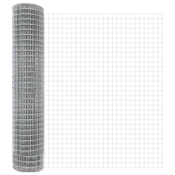 vidaXL Cerca Euro Plateado 1.6 x 10 m