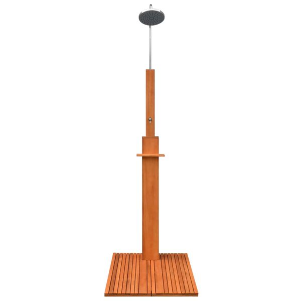 vidaXL Ducha de jard&iacute;n de madera maciza eucalipto y acero