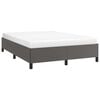 vidaXL Estructura de cama sin colch&oacute;n cuero sint&eacute;tico gris 140x200 cm