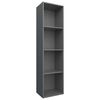 vidaXL Estanter&iacute;a de libros/mueble TV contrachapada gris 36x30x143 cm