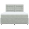 vidaXL Cama box spring con colch&oacute;n terciopelo gris claro 180x200 cm