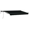 vidaXL Armaz&oacute;n de toldo manual con LEDs Negro 3 x 2,5 m