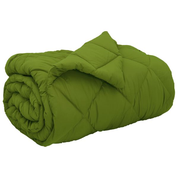 vidaXL Edred&oacute;n de Invierno Verde 200 x 140 cm Microfibra
