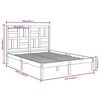 vidaXL Estructura de cama sin colch&oacute;n madera maciza 160x200 cm