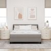 vidaXL Cama tipo Box Spring con colch&oacute;n Taup&eacute; 200 x 160 cm Poli&eacute;ster