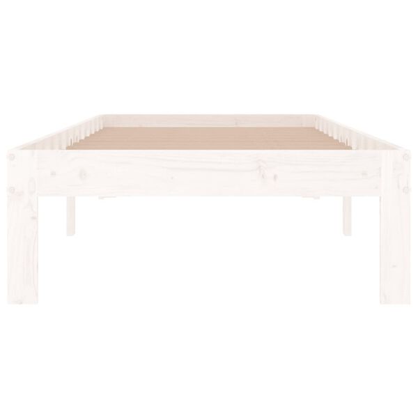 vidaXL Estructura de cama individual sin colch&oacute;n blanco 75x190 cm