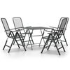 vidaXL Set de comedor de jard&iacute;n 3 pzas malla metal expandido antracita