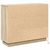 vidaXL Aparador LED Roble Sonoma 90 x 32 x 75 cm Madera de ingeniería