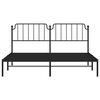 vidaXL Estructura cama sin colch&oacute;n con cabecero metal negro 183x213 cm