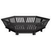 vidaXL Hoguera Negro 60 x 60 x 18 cm Acero
