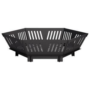 vidaXL Hoguera Negro 60 x 60 x 18 cm Acero