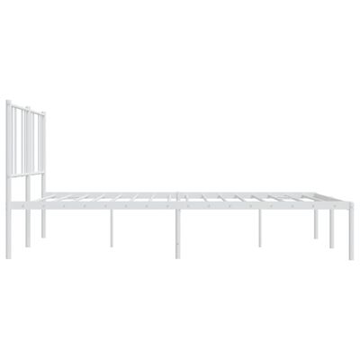 vidaXL Estructura de cama con cabecero metal blanca 200x200 cm