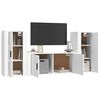 vidaXL Set de muebles de TV 3 piezas madera contrachapada blanco