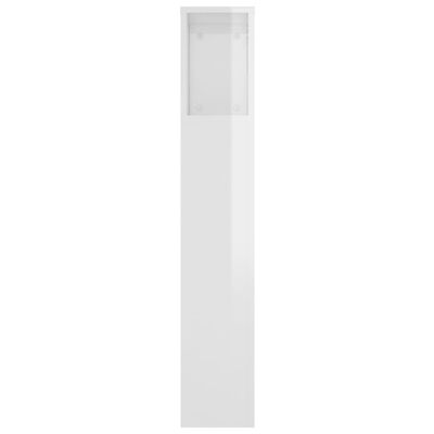 vidaXL Mueble cabecero blanco brillante 220x18,5x104,5 cm