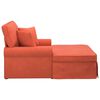 vidaXL Chaise Lounge con Falda con coj&iacute;n Rojo Naranja 91 x 157 x 91 cm