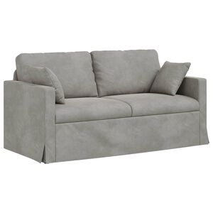 vidaXL Sof&aacute; Gris Claro 158 x 78 x 80 cm Terciopelo