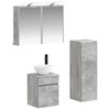 vidaXL Juego de muebles de ba&ntilde;o 4 pcs Gris Hormig&oacute;n