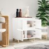 vidaXL Aparador de madera contrachapada blanco brillante 60x35x70 cm