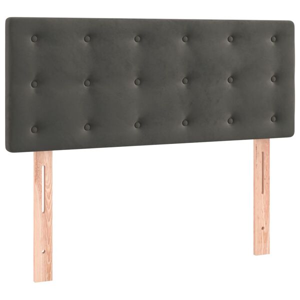 vidaXL Cabecero de terciopelo gris oscuro 80x5x78/88 cm
