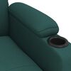 vidaXL Sill&oacute;n reclinable de tela verde oscuro