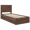 vidaXL Estructura de cama Roble Marr&oacute;n 90 x 200 cm Madera Ingenieril
