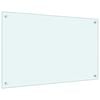 vidaXL Protecci&oacute;n salpicaduras cocina vidrio templado color leche 80x50 cm