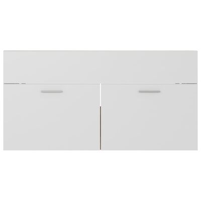 vidaXL Armario para lavabo contrachapada blanco roble 90x38,5x46 cm