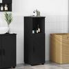 vidaXL Gabinete de Ba&ntilde;o con almacenamiento Negro 30 x 35 x 95 cm