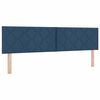 vidaXL Cama tipo Box Spring con colch&oacute;n Azul 180 x 200 cm tela