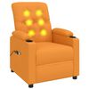 vidaXL Sillón de masaje eléctrico tela amarillo oscuro
