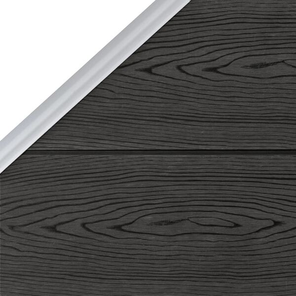 vidaXL Panel de valla WPC gris 95x(105-180) cm