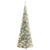 vidaXL &Aacute;rbol de Navidad artificial desplegable con nieve 100 LED 150cm