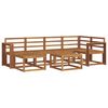 vidaXL Conjunto de sof&aacute;s de exterior 7 pcs Natural