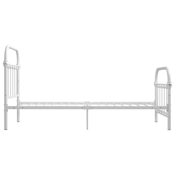 vidaXL Estructura de cama sin colchón metal blanco 90x200 cm