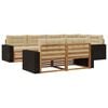 vidaXL Conjunto de sof&aacute;s de exterior 7 uds. Natural y Beige