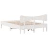 vidaXL Estructura de cama sin colch&oacute;n madera maciza blanca 120x190 cm